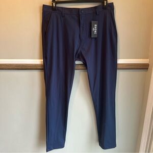 RHONE Slim Fit Commuter Pants Navy Blue Chino Golf Performance